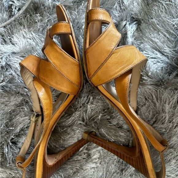 Manolo Blahnik Crisscross Sandals strappy dress shoe heels y2k open toe cage - Picture 3 of 7